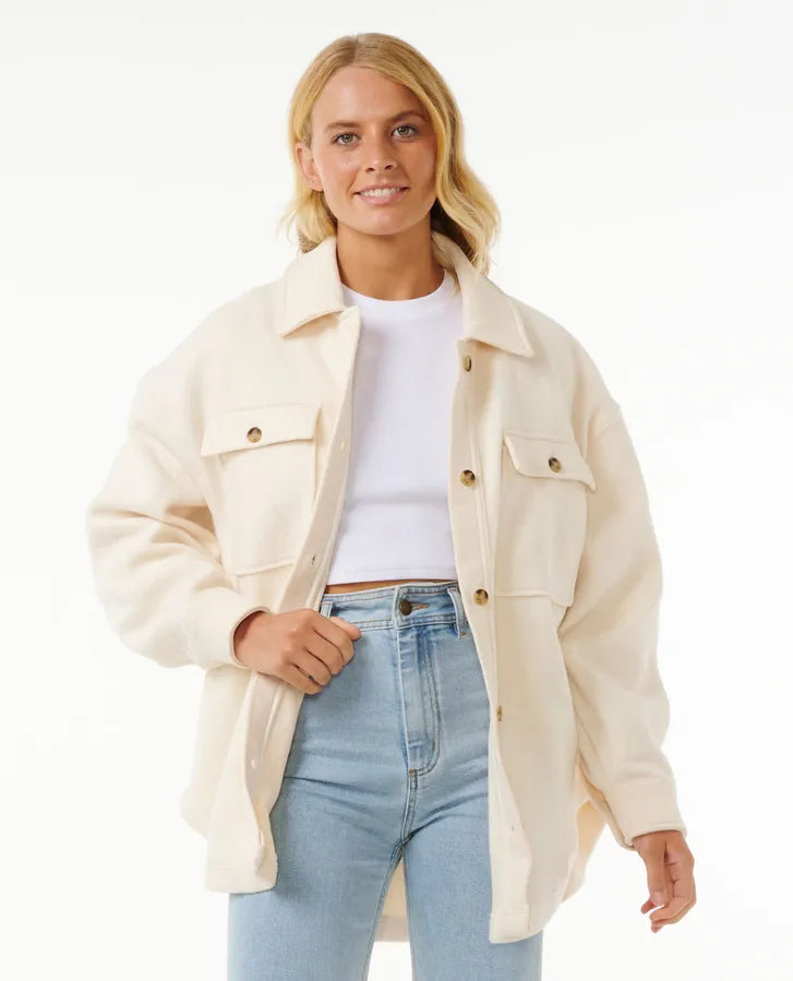 High Tide Fleece Shacket-Willocks Surf