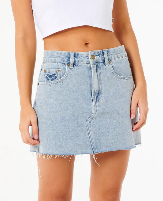 TABBY DENIM MINI SKIRT-Willocks Surf