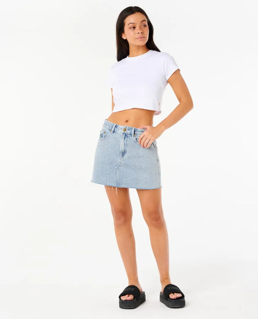 TABBY DENIM MINI SKIRT-Willocks Surf