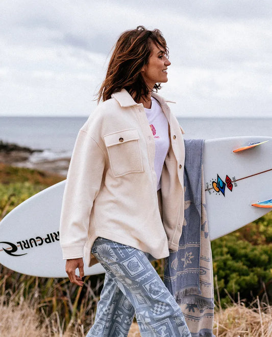 High Tide Fleece Shacket-Willocks Surf