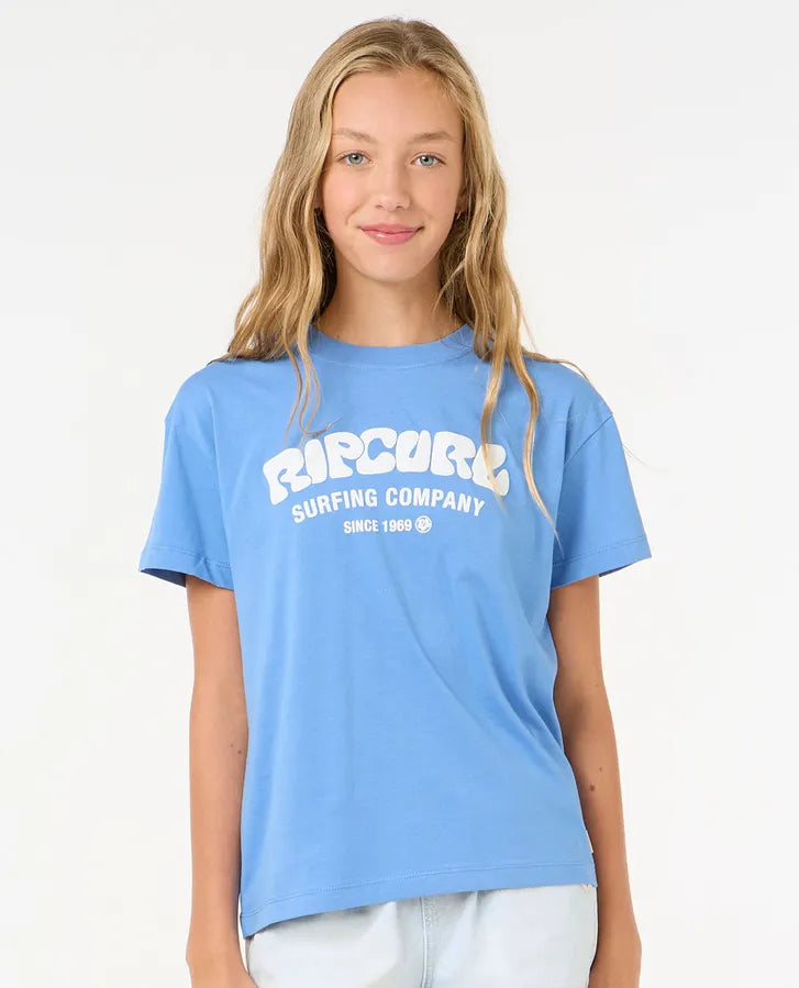 Surf Puff Relaxed Tee- Girls (8-14 years)-Willocks Surf
