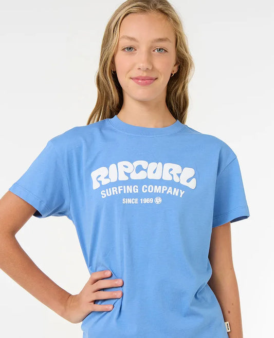 Surf Puff Relaxed Tee- Girls (8-14 years)-Willocks Surf