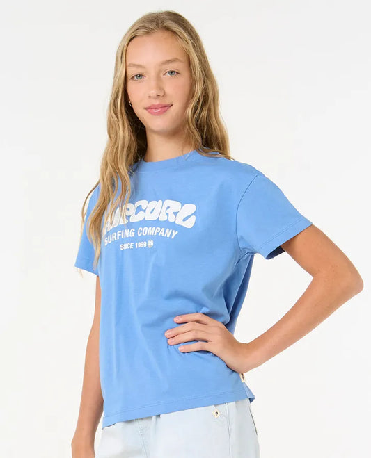 Surf Puff Relaxed Tee- Girls (8-14 years)-Willocks Surf