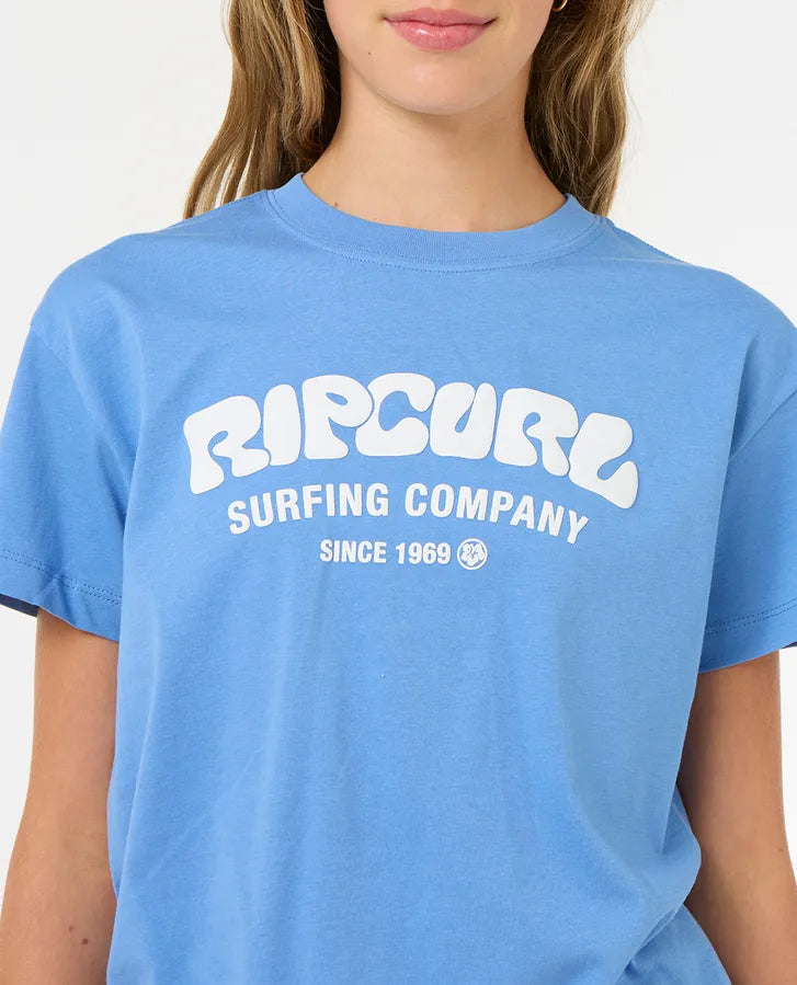 Surf Puff Relaxed Tee- Girls (8-14 years)-Willocks Surf