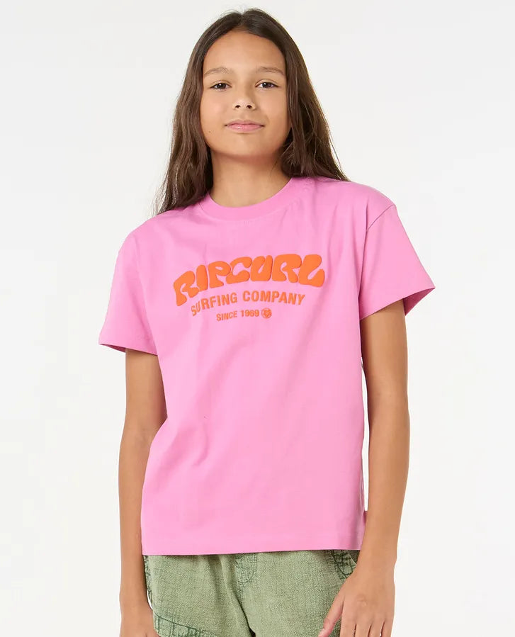 Surf Puff Relaxed Tee- Girls (8-14 years)-Willocks Surf