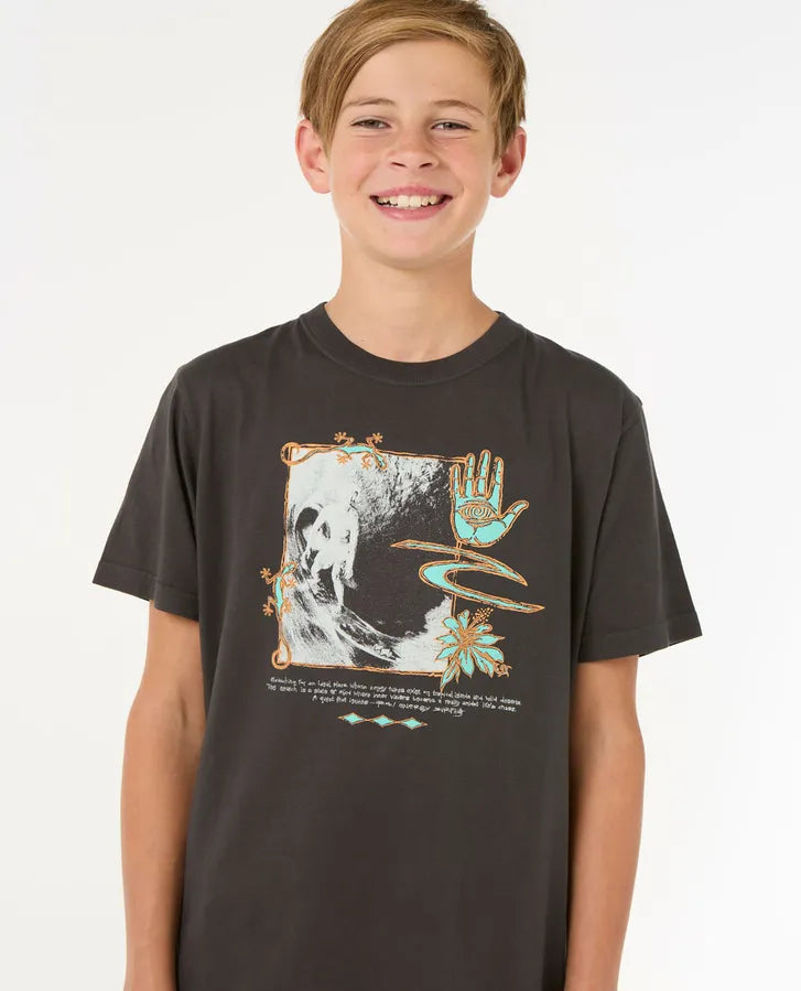 Raw Energy Gecko Tee - Boys (8-16 years)-Willocks Surf