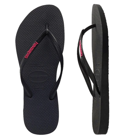 Slim Rubber Logo Black/Neon Pink-Willocks Surf