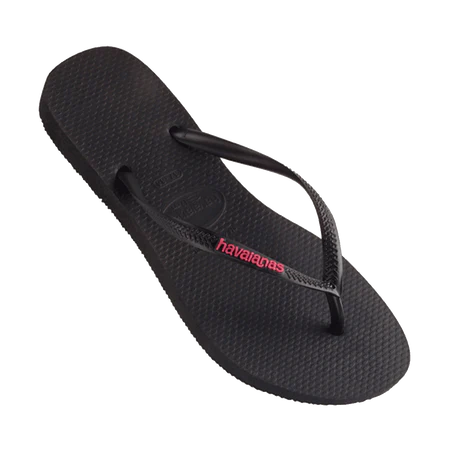 Slim Rubber Logo Black/Neon Pink