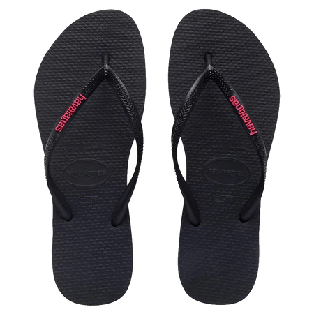 Slim Rubber Logo Black/Neon Pink-Willocks Surf