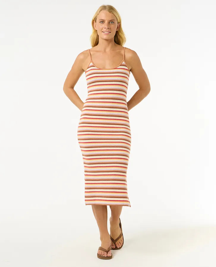 BOBBI STRIPE MIDI DRESS-Willocks Surf