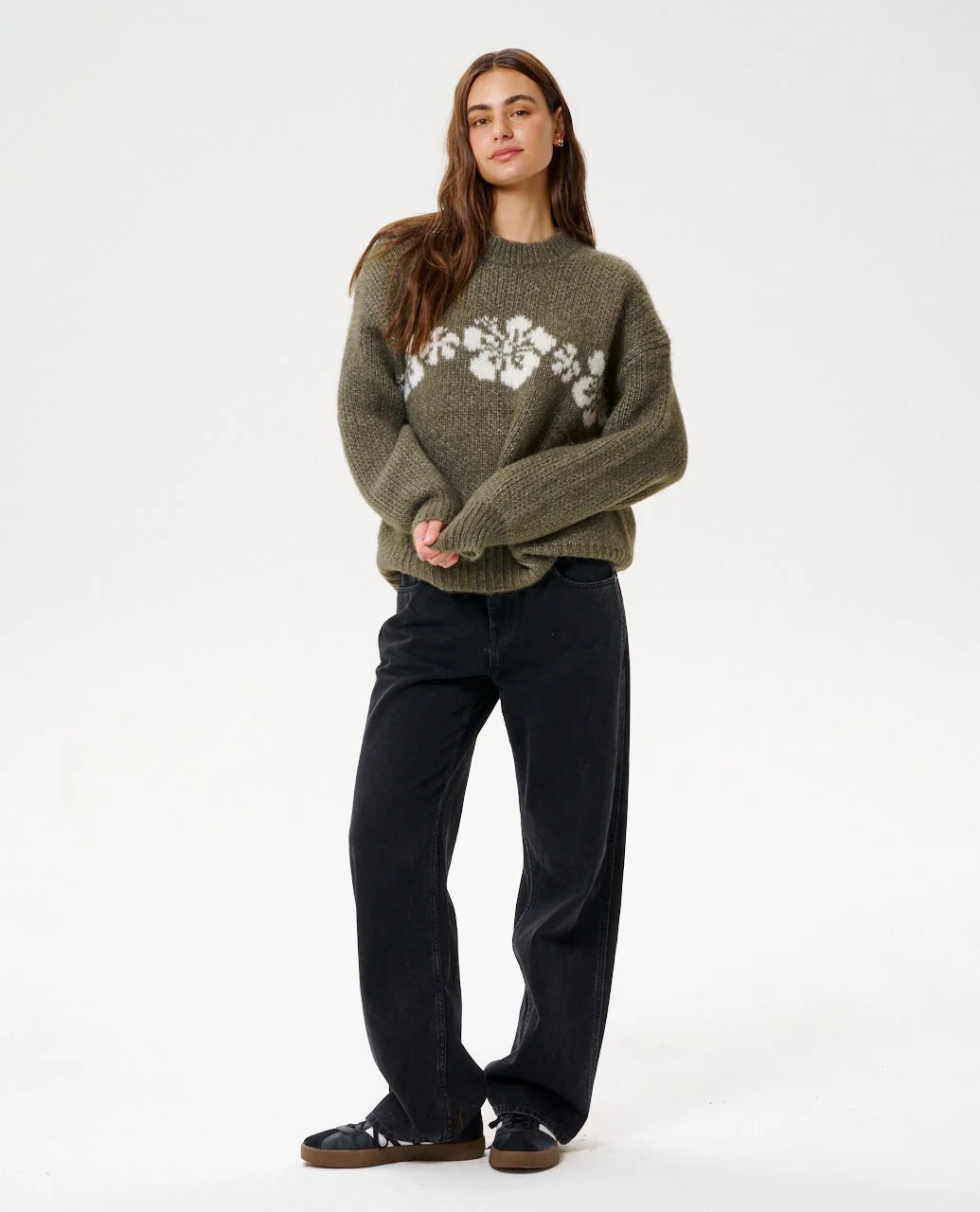 CALA NIGHTS HIBISCUS KNIT CREW