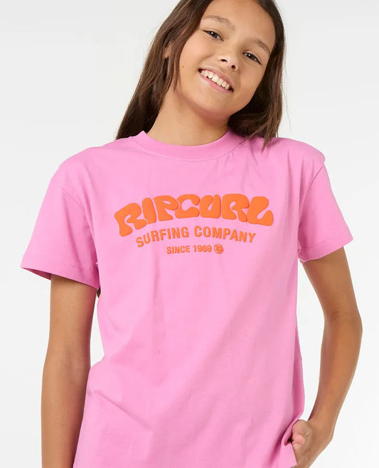 Surf Puff Relaxed Tee- Girls (8-14 years)-Willocks Surf