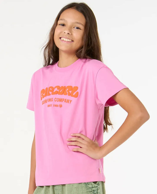 Surf Puff Relaxed Tee- Girls (8-14 years)-Willocks Surf